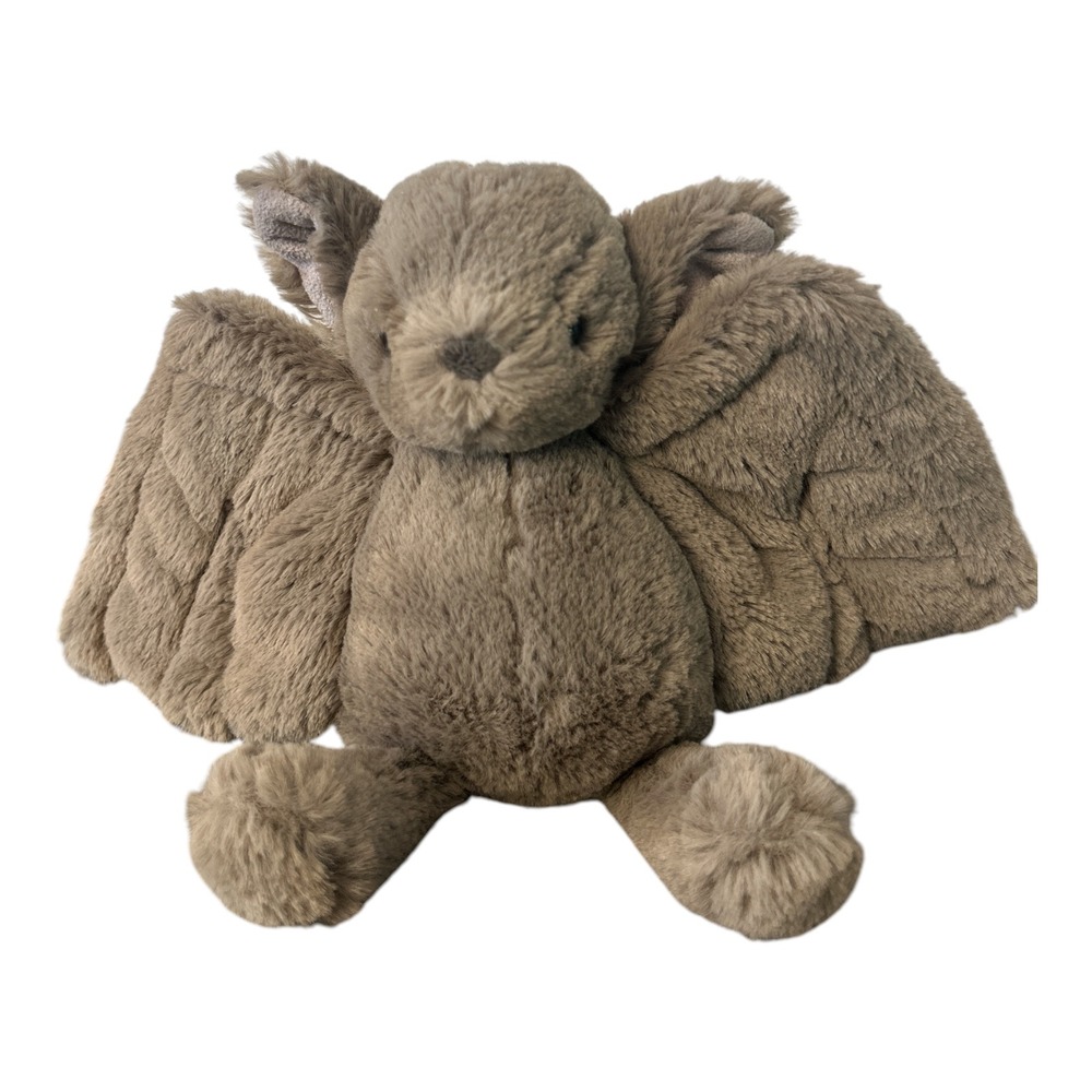 Jellycat Bashful Bat Plush Stuffed Animal Taupe Brown BAS3BAT JELLY4172SH